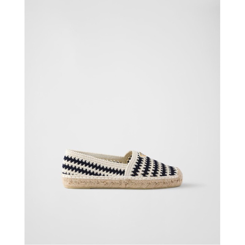 프라다 프라다 위빙 스트라이프 패턴 슬립온 에스파드리유 1S500NF0202C2T F0008