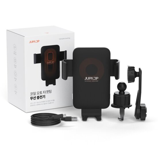 주파집 15W 오토 스캔 차량용 센서 무선 고속 충전 거치대 5세대 QC-6 PRO 1+1