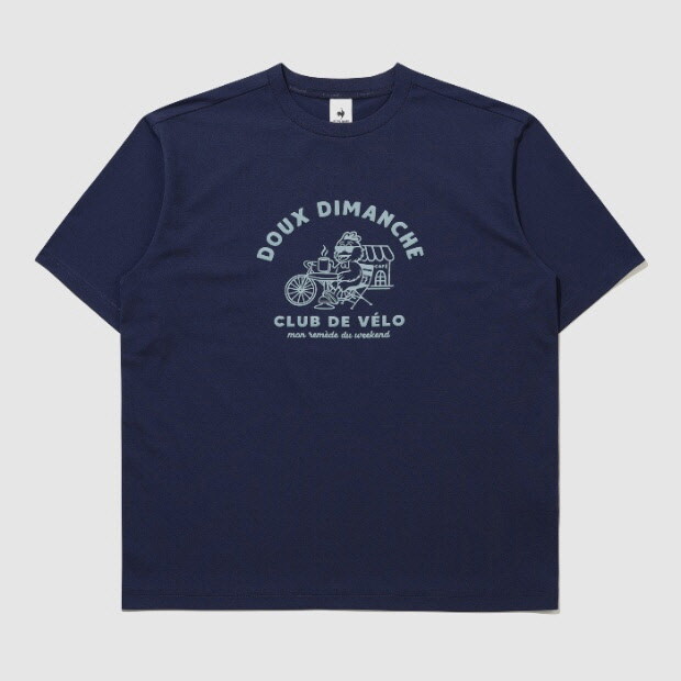 데상트코리아 르꼬끄 르꼬끄반팔티 BQK QR223LRS51-DNV 유니 르프레쉬 그래픽 루즈핏 반팔티 / DARK NAVY