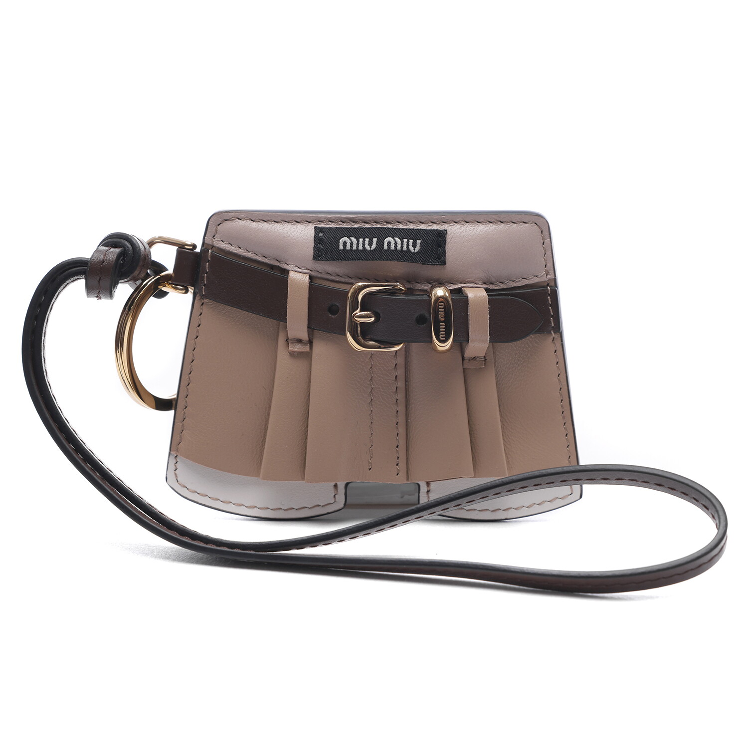 상세참조 MIUMIU(BAG) (미우미우) 25SS 여성 미니 스커트 스트랩 백참 키링 (5TL531 2CUK F0065 25S)