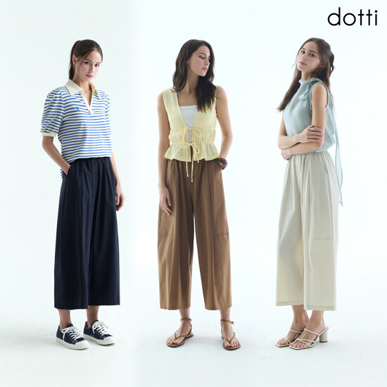 [도티]26SS 썸머 버뮤다 와이드 8부 팬츠 3종(D6N8W)