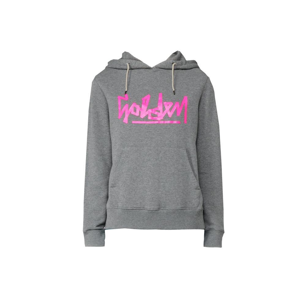 골든구스 15주년 핑크 로고 프린팅 후드티 그레이 GWP00338 P000212 60263
