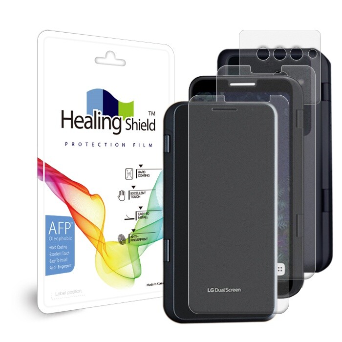 ㈜폰트리 힐링쉴드 [힐링쉴드]LG V50 ThinQ 듀얼 스크린 올레포빅 케이스 보호필름 3종HS399