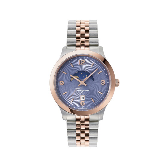 [살바토레 페라가모]블루 DUO 로즈골드 40mm (SFMO003-22)