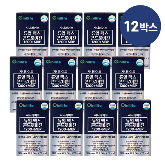[지니라이프]●듀얼맥스 콘드로이친1200+MBP(1,200mg*30정*12박스)