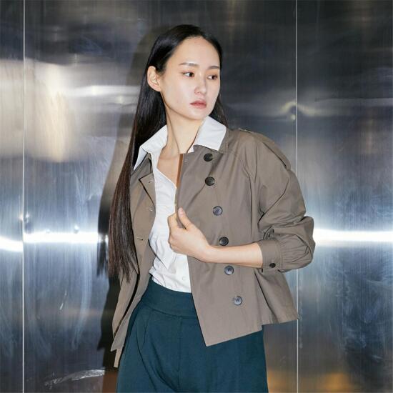 [일루셀][정상가 129000원][일루셀] 쇼트 트렌치 코트