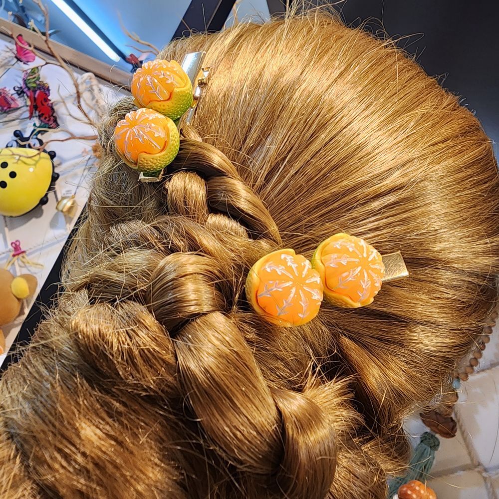 수입 알티피아 제주소품 감귤 헤어핀