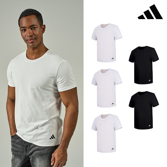 [아디다스]아디다스 adidas 에센셜 티셔츠 5종 (화이트3종+블랙2종) (반팔티, 남성반팔티, 여성반팔티, 아디다스반팔티)
