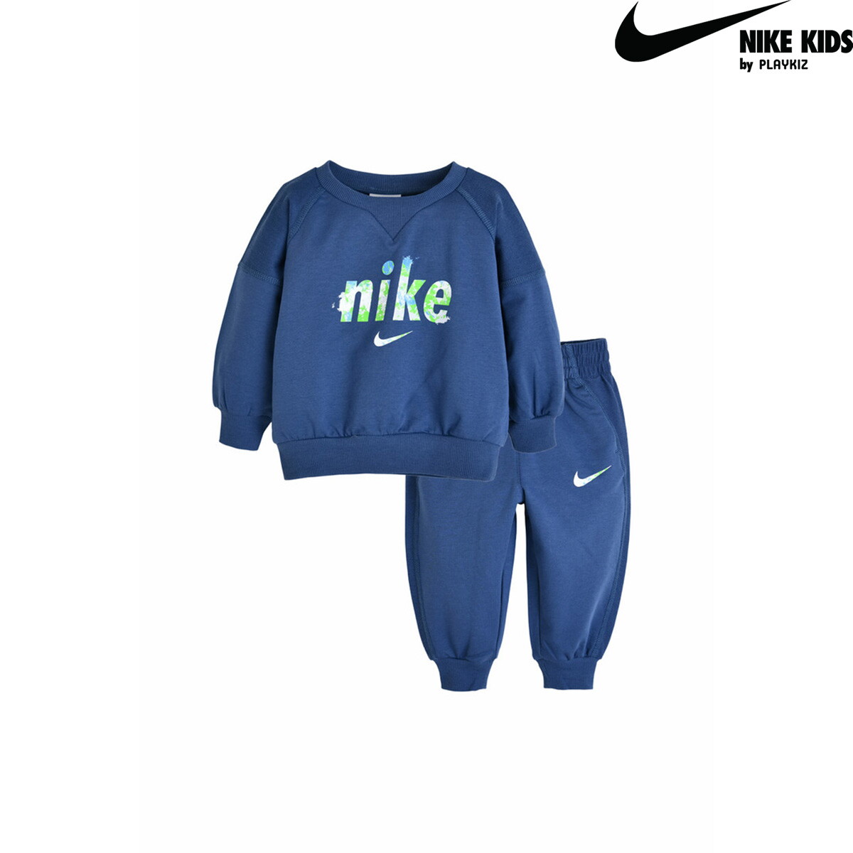 나이키키즈(정) 나이키 E1D1 맨투맨 세트 네이비 3-7세 A261ST132P