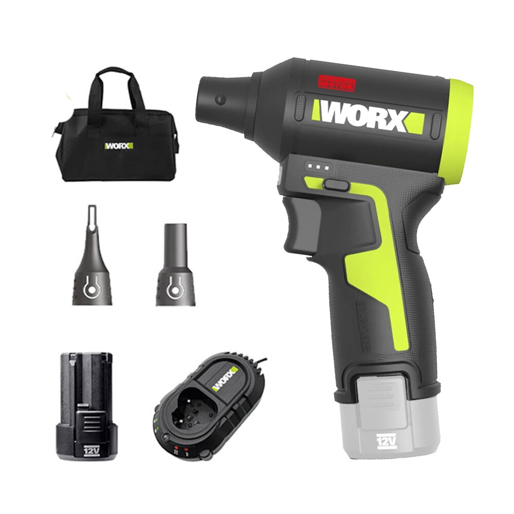 웍스 [해외직구] WORX 웍스 12V 강력 미니 에어건 휴대용 송풍기 소형 더스트건WU094 세트