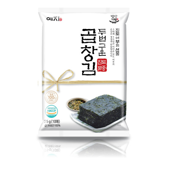 [예지]예지김 진도 명품 두번구운 곱창돌김 10봉(총 100장)
