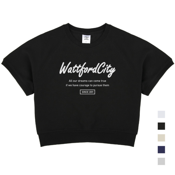 폴앤폴 [폴앤폴]왓포드2011 나그랑 크롭 반팔 맨투맨 5컬러