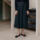 [엽페(서울쇼룸)][엽페] TUCKED FLARE SKIRT_BLACK