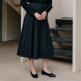 [엽페(서울쇼룸)][엽페] TUCKED FLARE SKIRT_BLACK