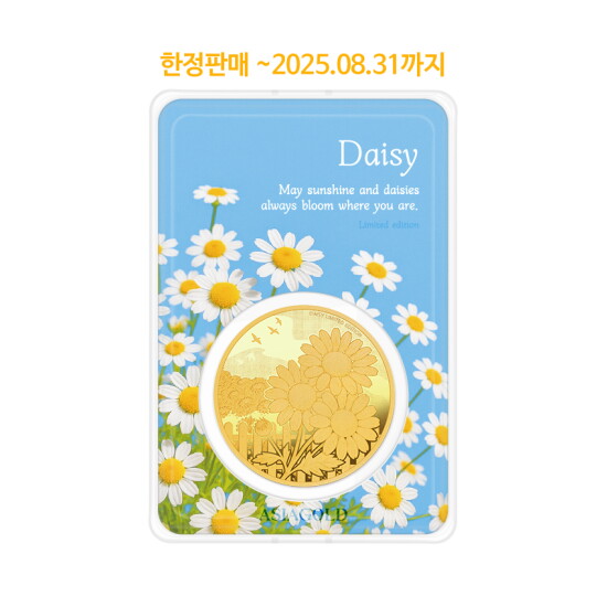 [아시아골드][아시아골드] 데이지 24k 순금 잠상 골드바 골드코인 37.5g