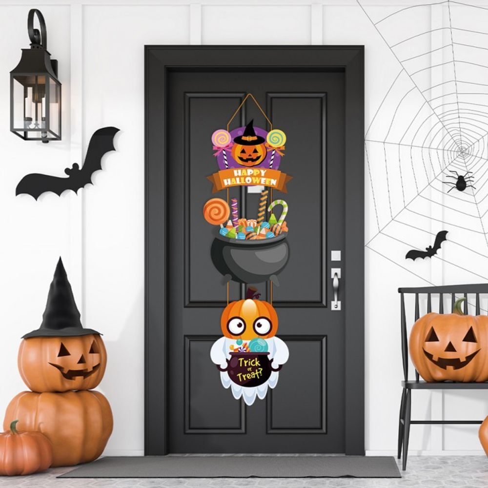 엔젤 에이치플러스몰 할로윈입구장식배너 3단호박유령B