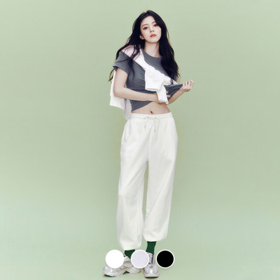 [지오다노(아울렛)][지오다노] 414520 한소희 언브러시드 테리 조거 팬츠