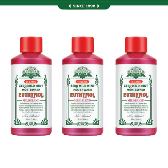 [EUTHYMOL][가글세트] 마일드 가글 90ml x 3개