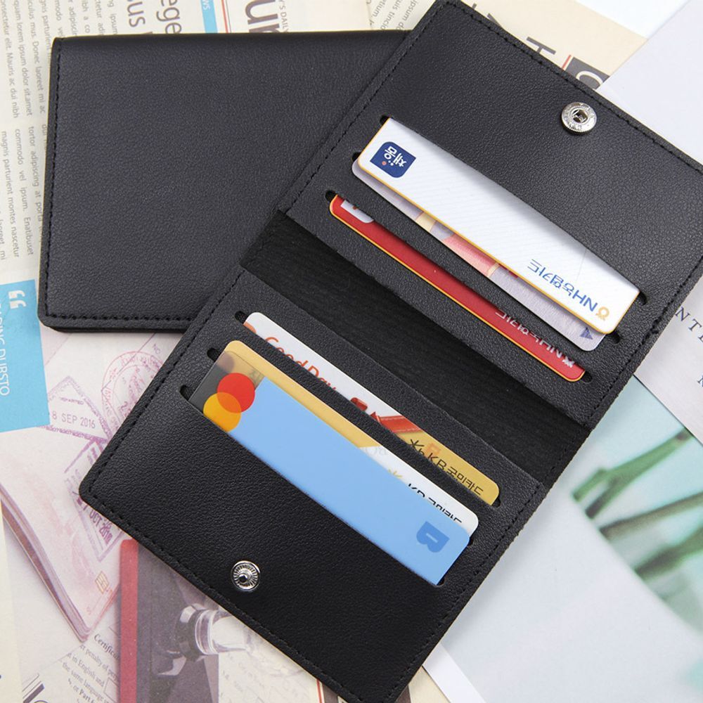 지오벤처스 6포켓 가로 가죽 신분증 명함 신용카드지갑 블랙1P 가