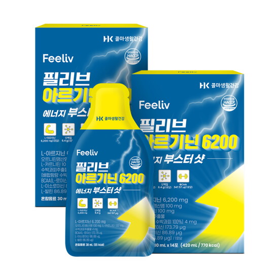 [필리브]필리브 에너지 부스터샷 아르기닌 초고함량 6200mg, 14회분, 4박스