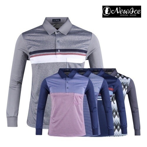 럭스골프 [럭스골프]럭스 뉴에이스 남성 봄 긴팔 카라셔츠_AE1S405