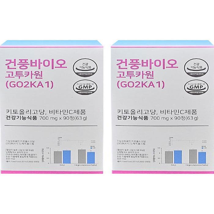 셀러허브 식품 건풍바이오 고투카원(GO2KA1) 90정 2박스(AD)