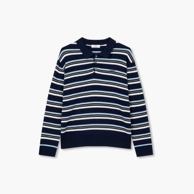 （MEN）ストライプポロニット（91M6452931）