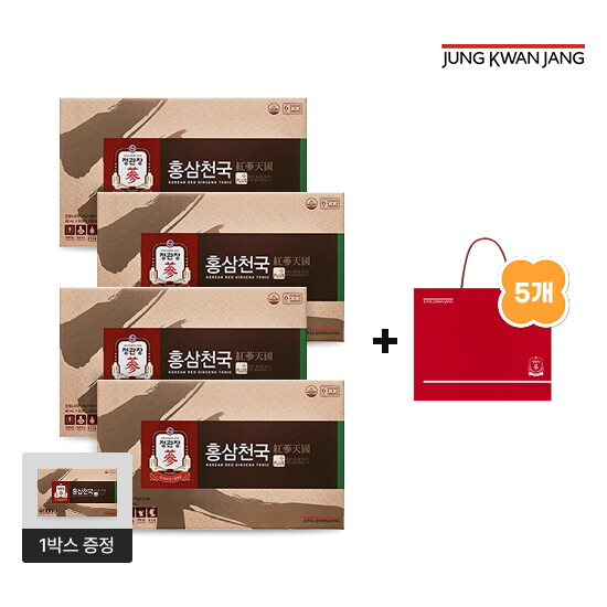 [정관장][4+1][정관장] 홍삼천국 (40ml x 30포) 4박스+1박스 증정+쇼핑백 5개