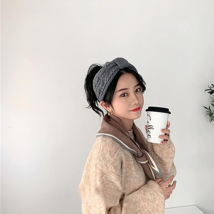 상세페이지 참조 셀러허브 여성 [elris] [HO]꽈배기 니트 헤어밴드