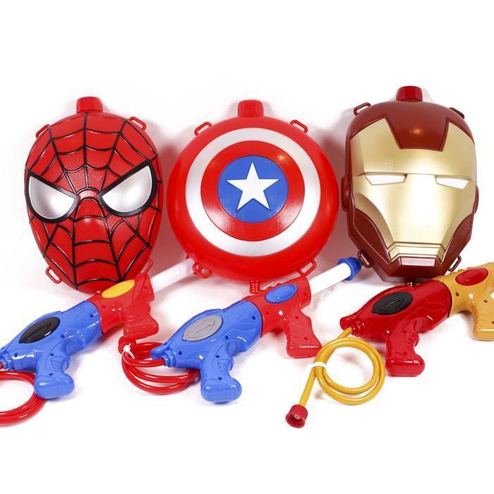 셀러허브 스포츠 정품마블 대형 배낭 물총 3종! [워터밤 큰 대용량 가방 아이언맨 스파이더맨 워터파크 파워 워터