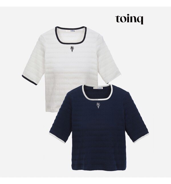 지오인터내셔널 토잉크 [토잉크][toinq] 자수포인트 티셔츠(T230MTS911W)