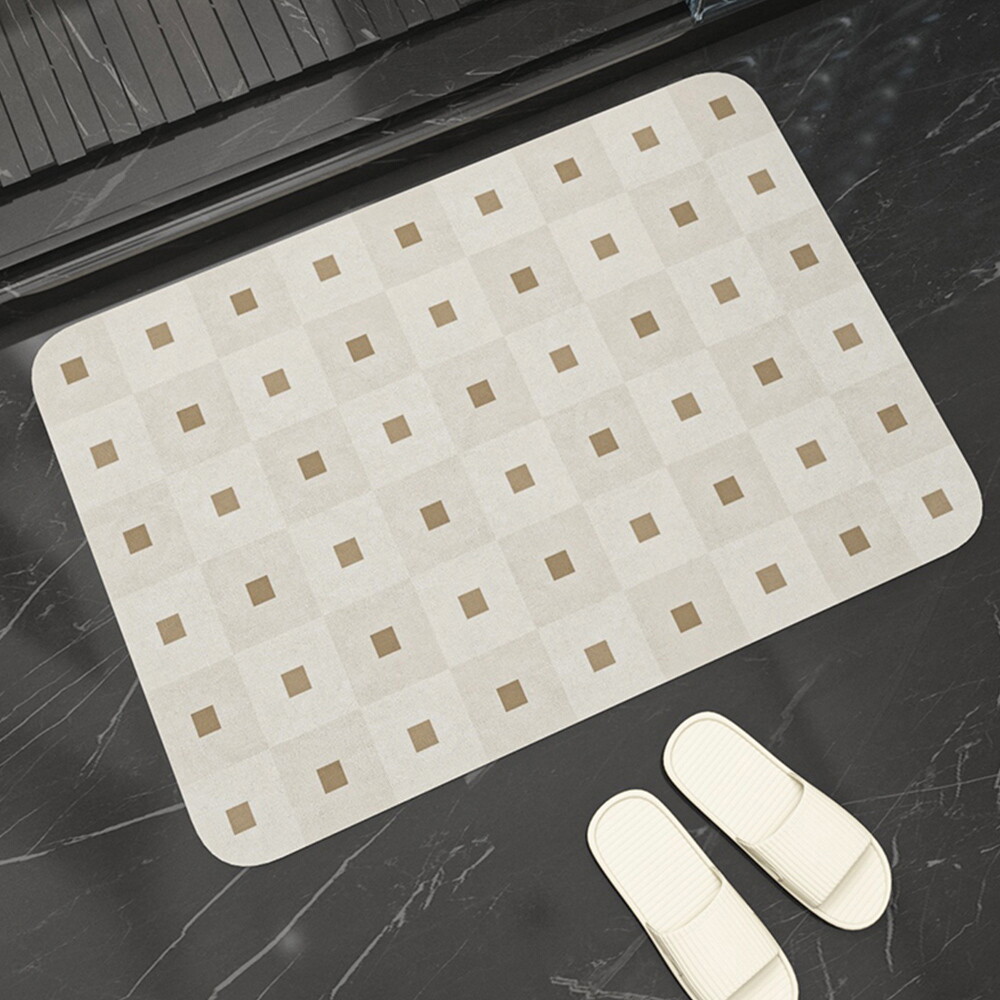 (주)한빛아이티씨 한빛카페트 더블스퀘어 타일 빨아쓰는 소프트 규조토 발매트 3세대 1size 2color