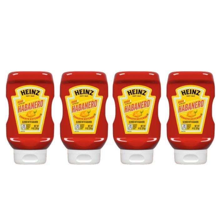 셀러허브 식품 하인즈 하바네로 토마토 케찹 397g X4개 매콤 소스