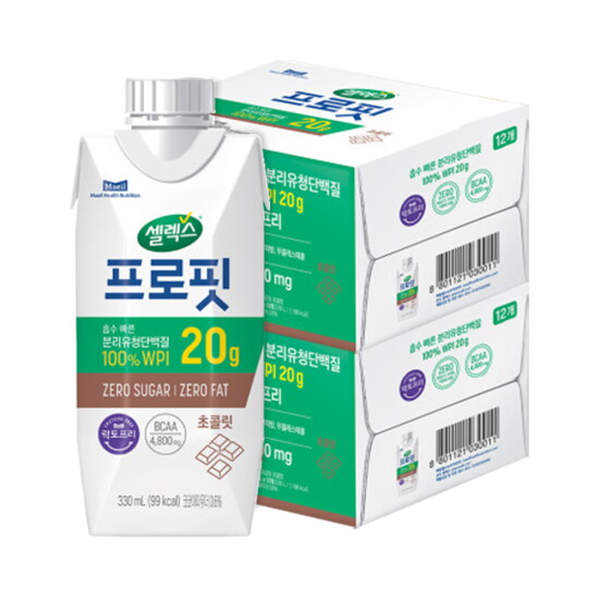 [셀렉스][매일헬스뉴트리션] 셀렉스 프로핏 WPI 프로틴 드링크 초콜릿 330ML 24팩