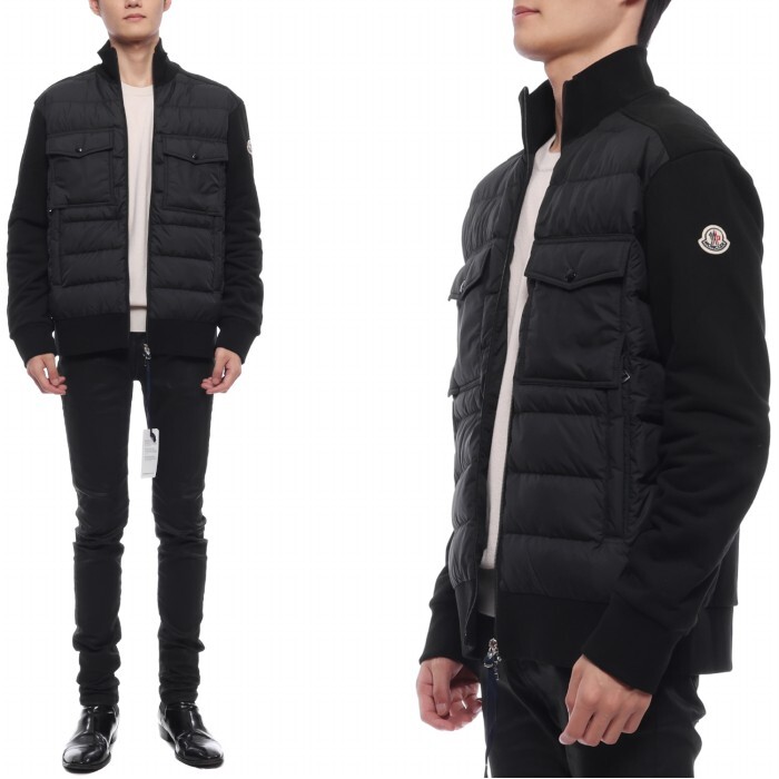 몽클레어 24FW 남성 로고 패치 믹스 패딩 점퍼 (8G00033 89AHS 999 24F)