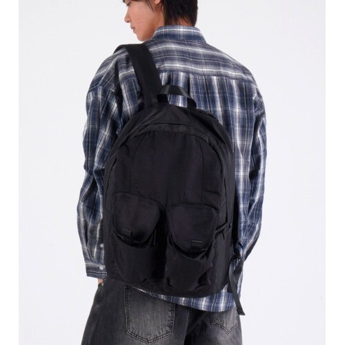 버튼서울 버튼서울 캐주얼 카고 포켓 소프트 백팩 (블랙) 5737120 BACKPACK0002
