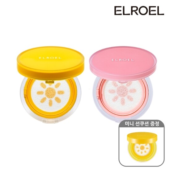 [엘로엘(화장품)][엘로엘] 핑크 톤업 선쿠션 본품1+파데프리 선쿠션 본품1+미니 선쿠션 증정
