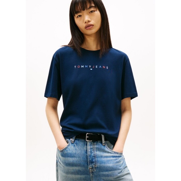 에이케이몰(노쿠폰) [AK분당점] [타미진스] 여성 컬러 리니어 로고 티셔츠 T32G1TTO54TWT1C1G