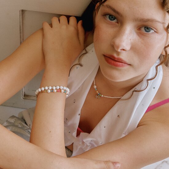 [빈티지헐리우드]Pearl n Crystal Beads Bracelet_VH24NNBR101M