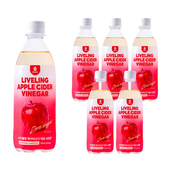 [라이블링]라이블링 애사비 소다 제로 사과맛 500ml X 6개입