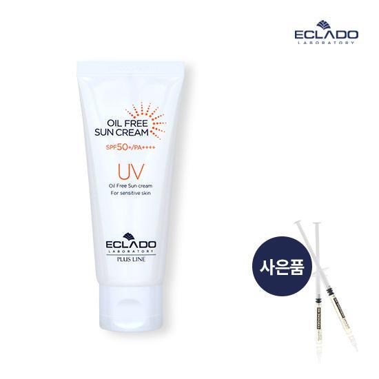 [에끌라두][정상가: 38,500원] 에끌라두 UV 오일프리 선크림 SPF50+ 70g(이데베논 앰플샷l X 2개 증정)