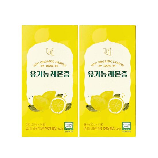 [비타민하우스]비타민하우스 유기농 레몬즙 20g*14포*2박스, 총 28포