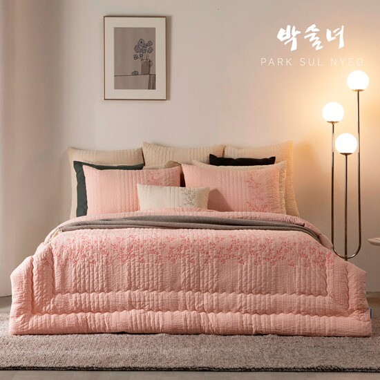 [박술녀][OneTV][SS]순면100 피그먼트 워싱 자수 침구 풀세트_초연(初緣)