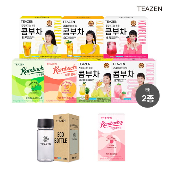 [티젠]티젠 콤부차 30스틱X2박스+피치10+보틀