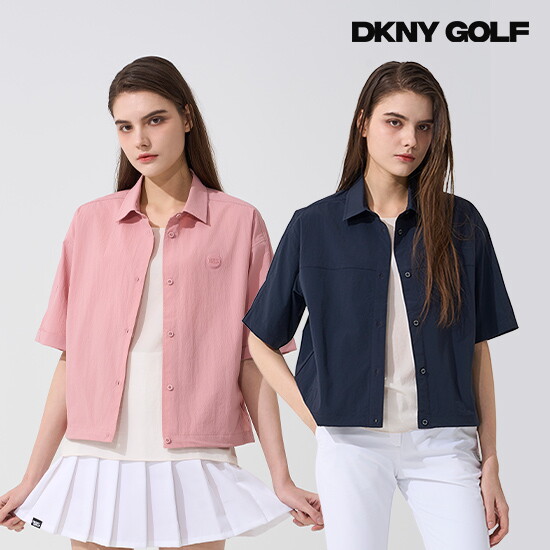 [DKNY GOLF]DKNY GOLF 25SS 여성 반팔 우븐 셔츠 자켓 2종