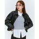 [로엠]블루종 페이크 레더 자켓 RMJKE49R98