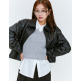 [로엠]블루종 페이크 레더 자켓 RMJKE49R98