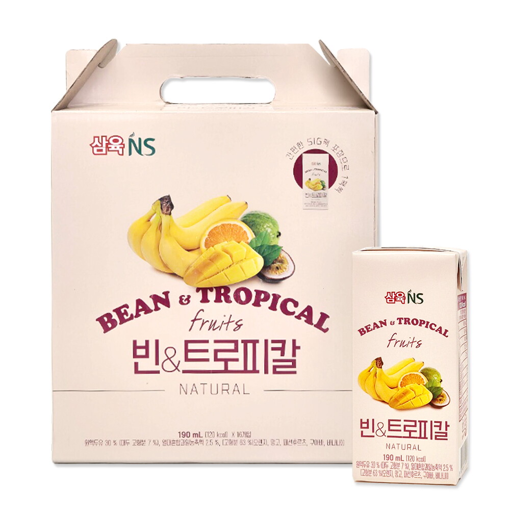 기타 네이처세븐 빈&트로피칼 190ml 16팩 x 3박스 선물용 패키지
