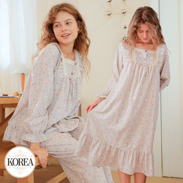 기타 [토토와모모]여자 원피스 잠옷 여성 홈웨어 라일락 25F362-362-1