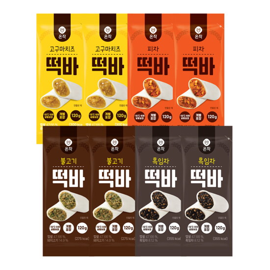 [알뜰총각][알뜰총각] 온작 이영자의 떡바 4종 8팩(팩당 120g)